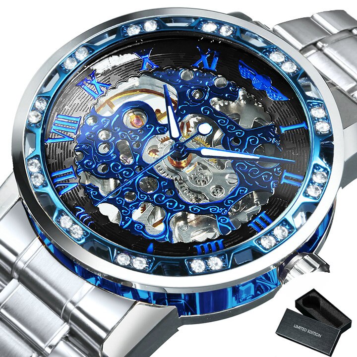 Stylish Self-Winding Mens Skeleton Watch