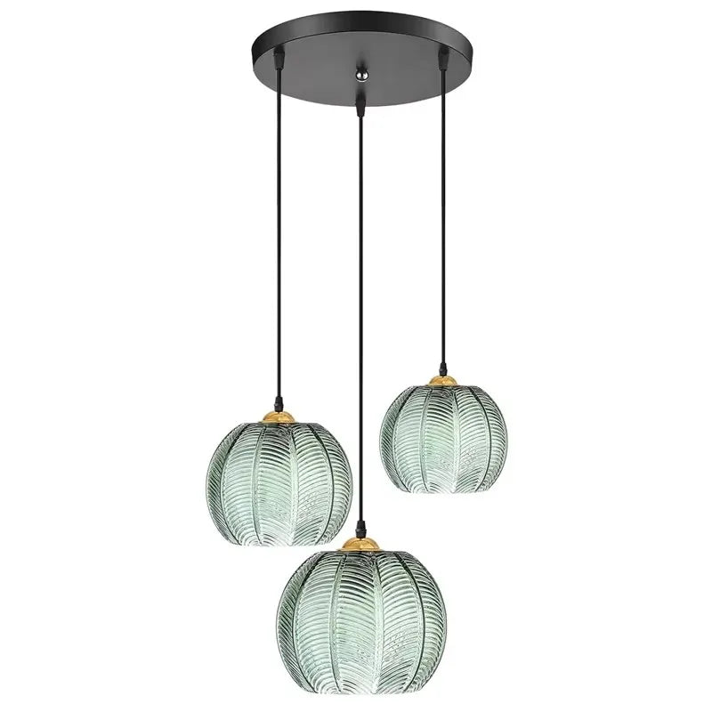 Stylish Green Glass Hanging Light Fixture