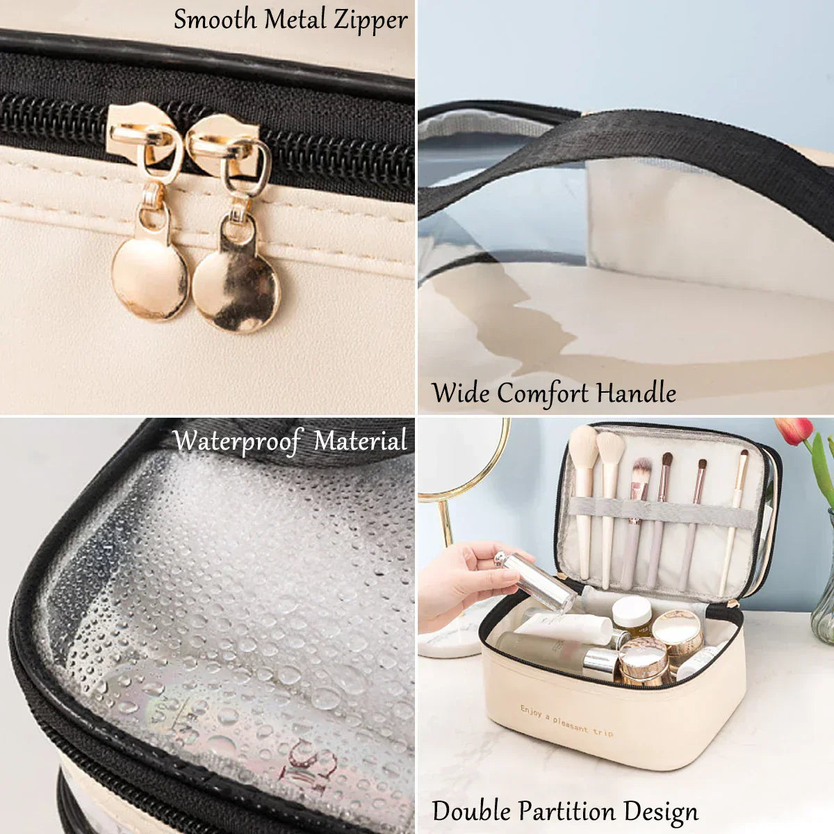 Practical Travel Cosmetics Case Waterproof Zip Pouch