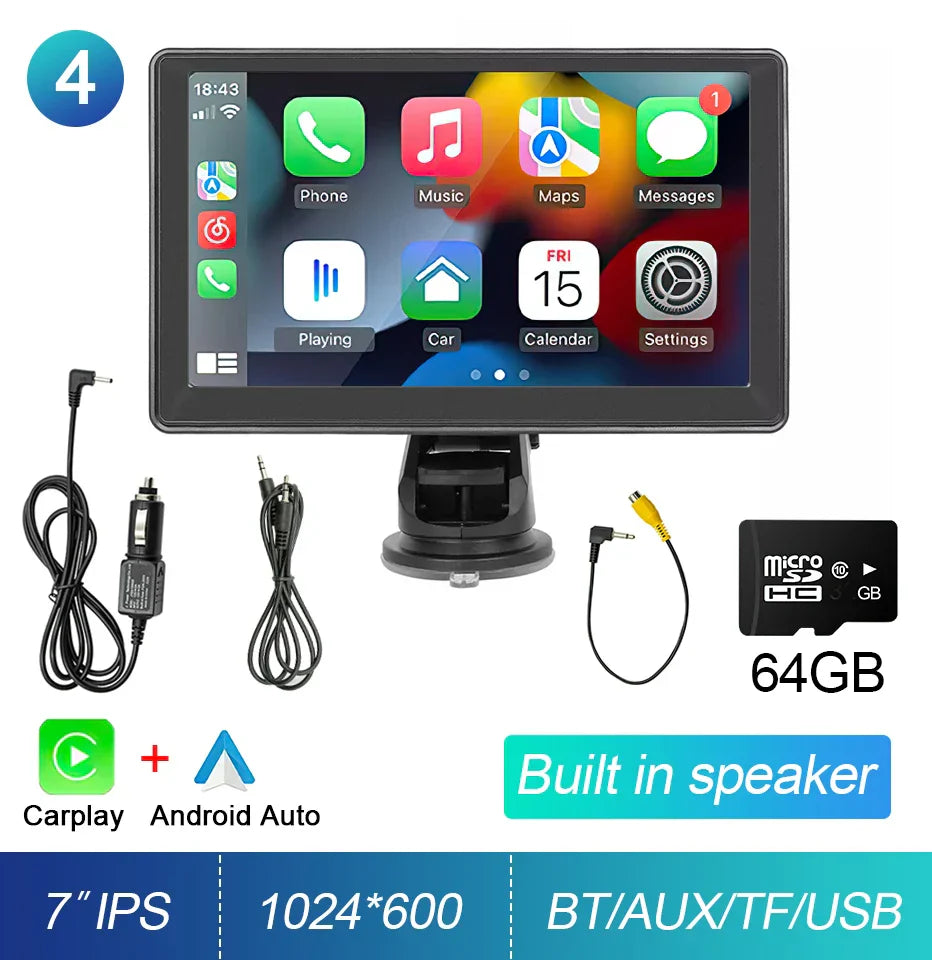 7 Inch Touch Screen Car Radio with GPS and WiFi