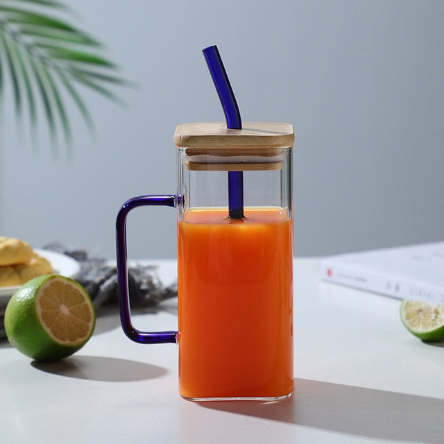 Big Capacity Square Mug with Sipper Lid