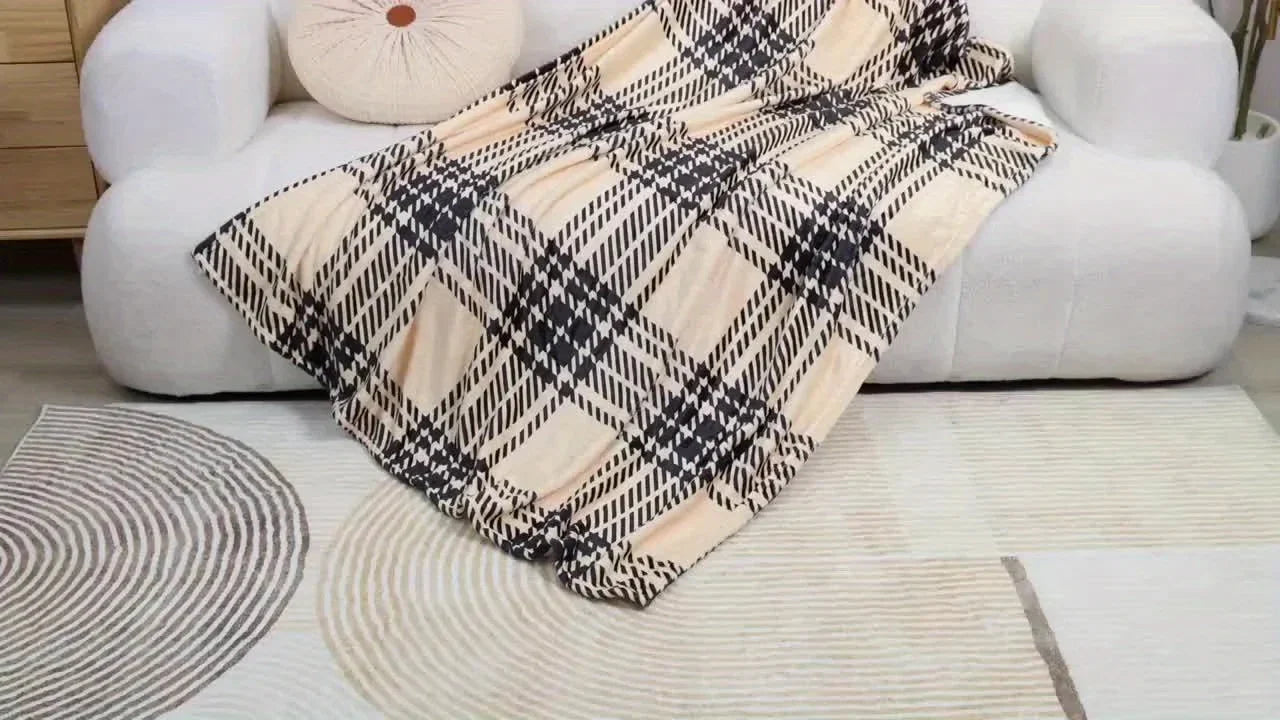 Cozy Patchwork Throw Blanket Floral Design