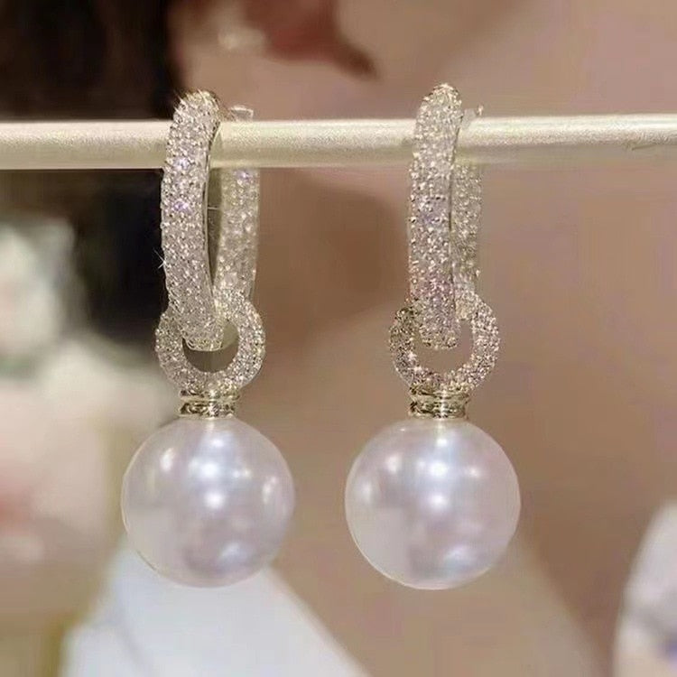 Beautiful Round Heart Drop Earrings
