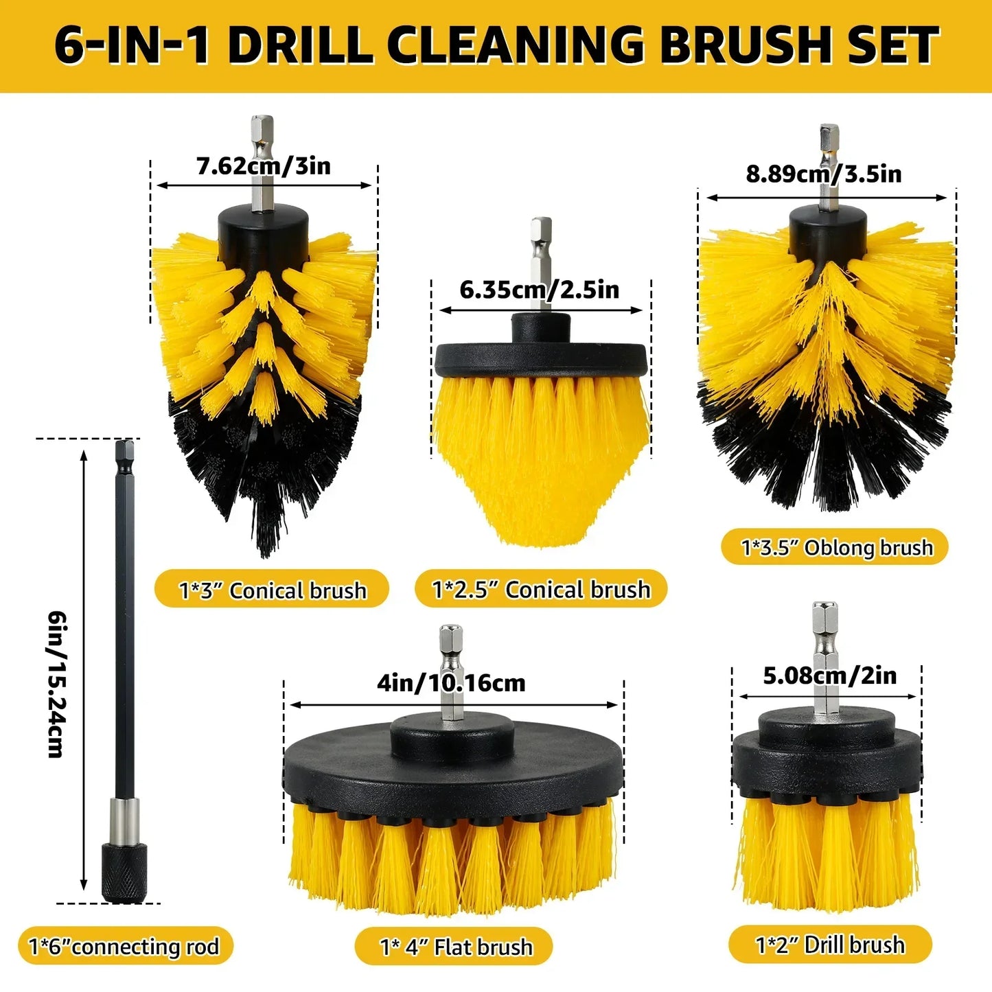 Practical 5PCS Drill Brush Cleaning Accessory Kit