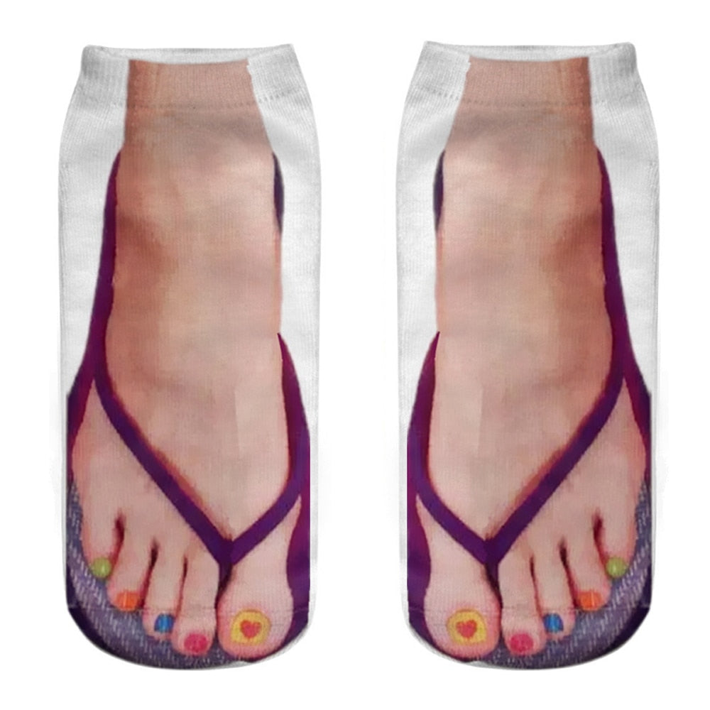 Fun Quirky 3D Ankle Socks