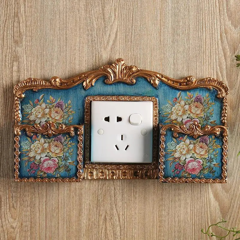 Decorative Flower Pattern Outlet Organizer