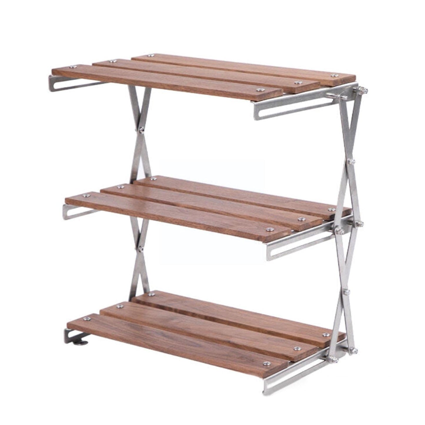 Space Saving 3-Tier Collapsible Shelf Rack