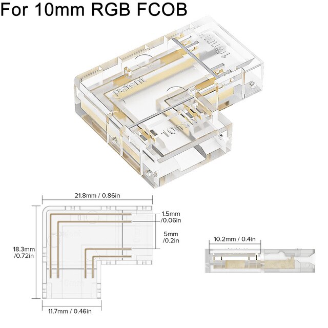 Flexible Corner LED Strip Connector