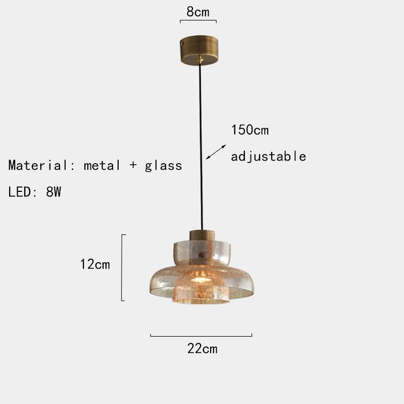 Stylish Shattered Glass Pendant Lighting Fixture