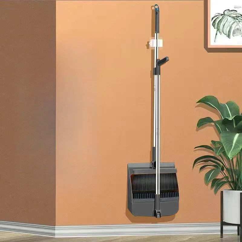 Compact Sweeper and Broom Set with Hair Removal