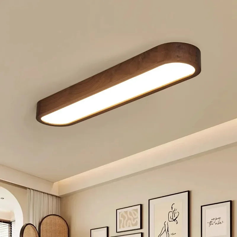 Natural Wood LED Ceiling Lamp