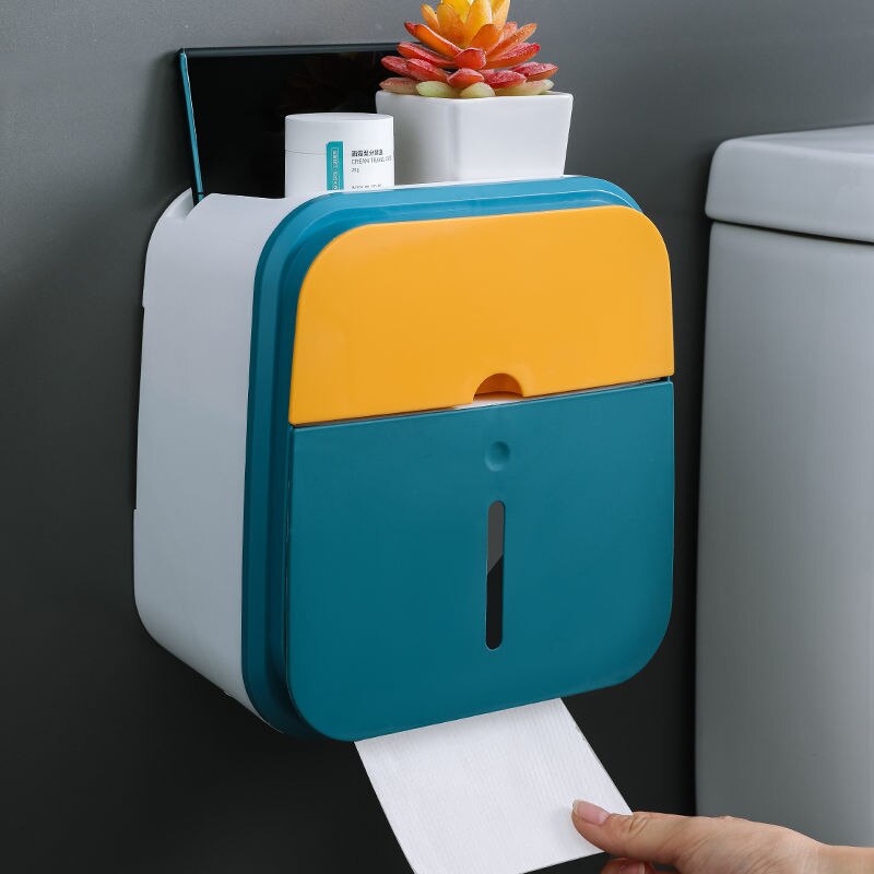 Compact Bathroom Storage Tissue Holder
