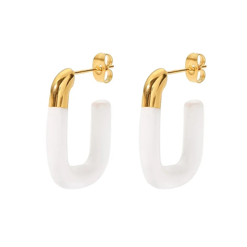 Elegant Metal Geometric Dangle Earrings