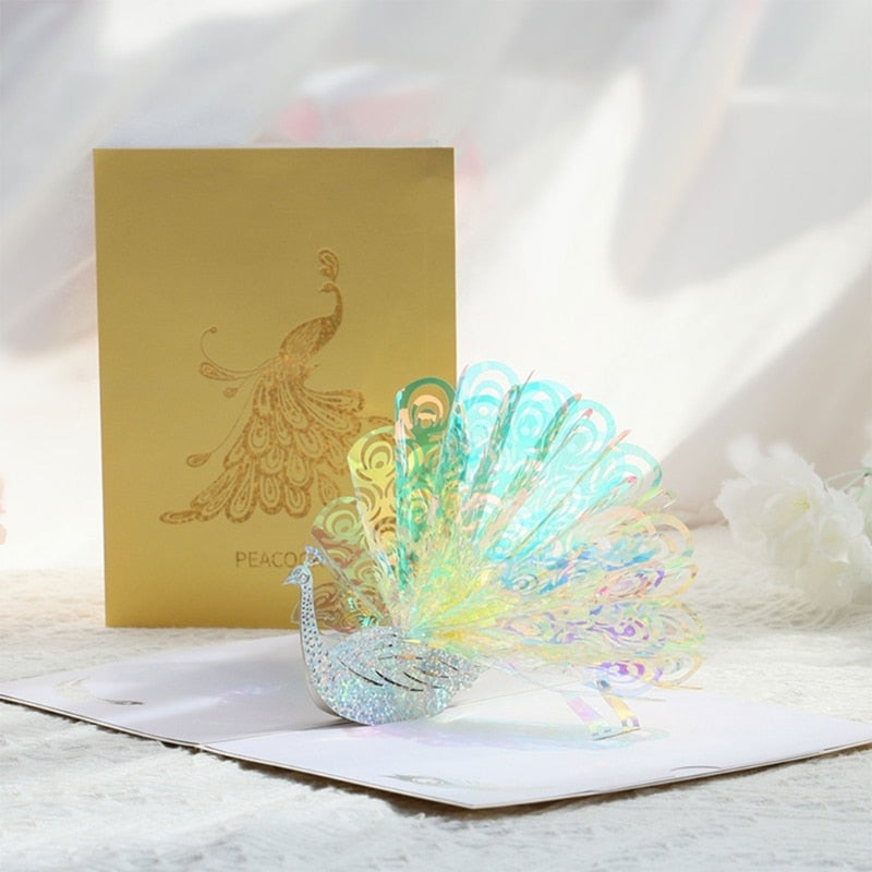 Vibrant 3D Bird Birthday Card - Luxicro