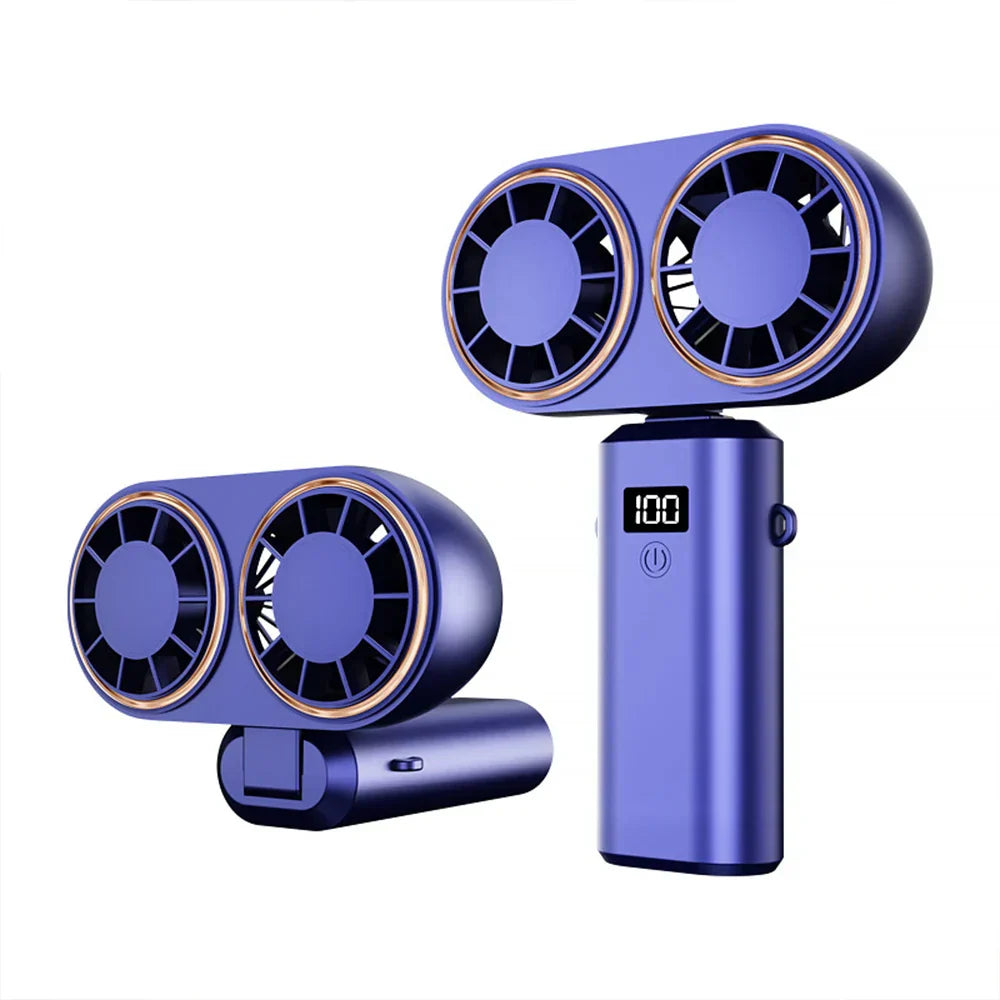 Compact USB Personal Cooling Fan with LCD Display