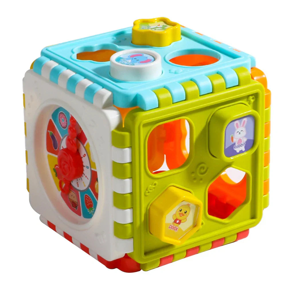 Interactive Kids Learning Cube with Shapes and Colors