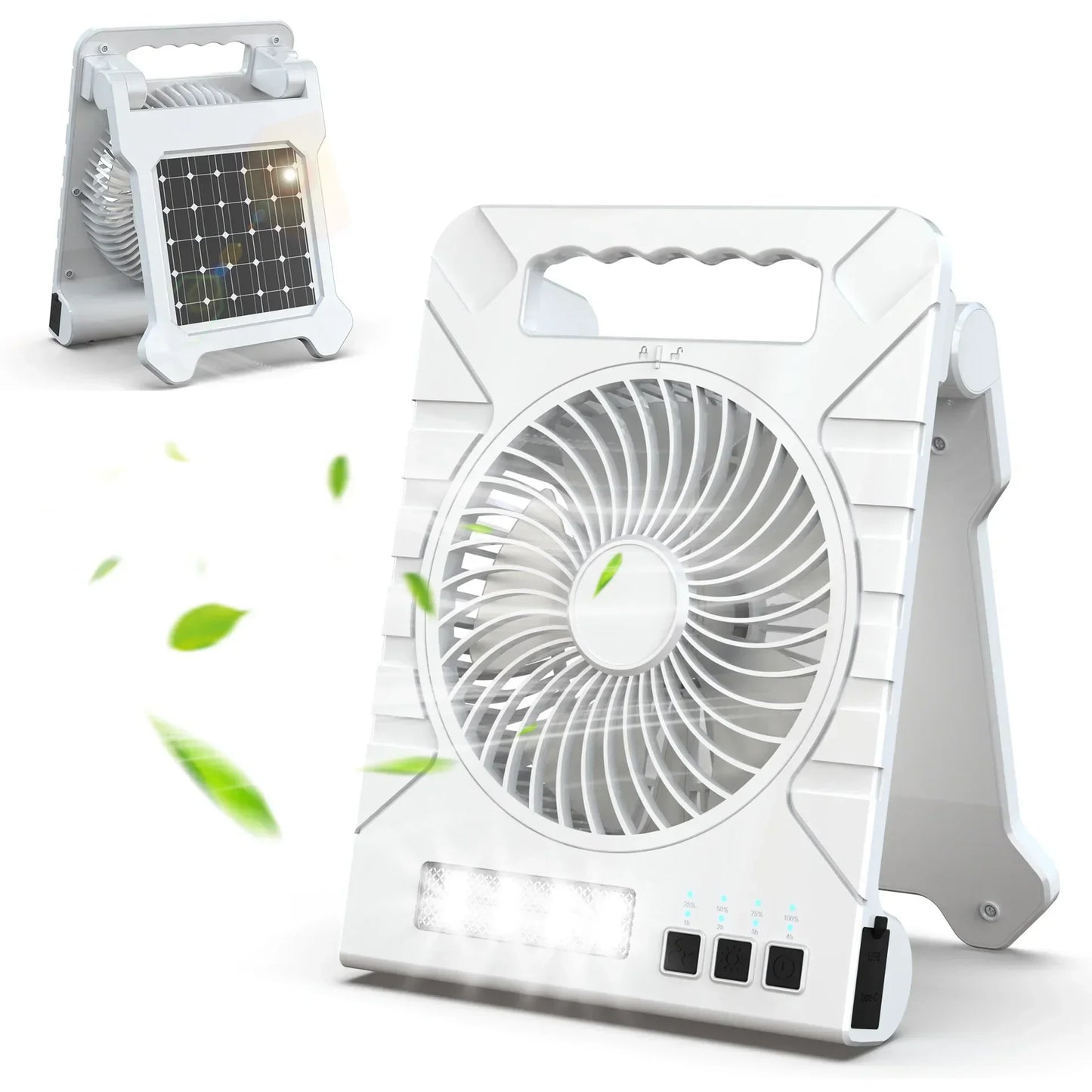 Compact Rechargeable Outdoor Camping Fan Set - Luxicro