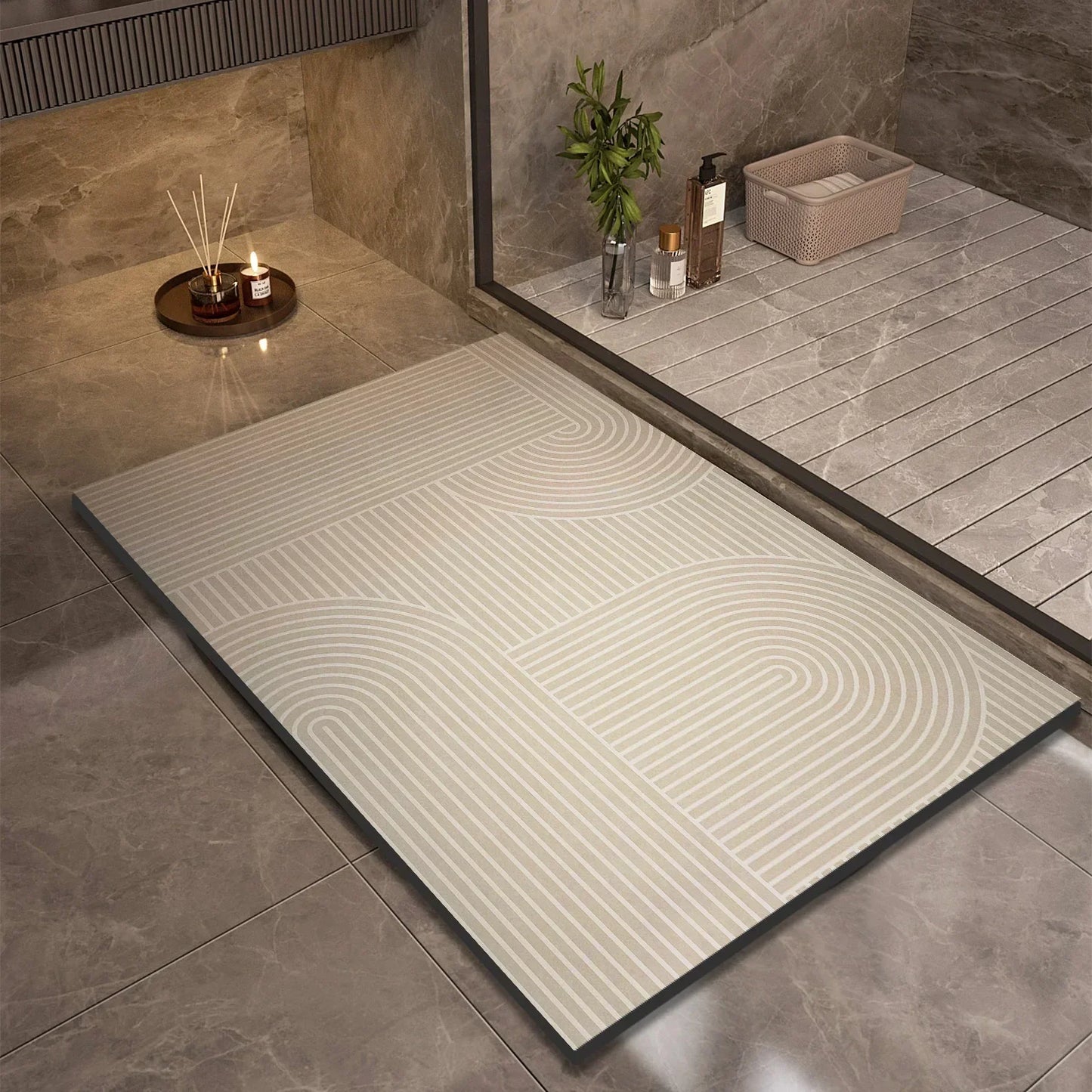 Non Slip Bathroom Rug Fast Drying Shower Mat