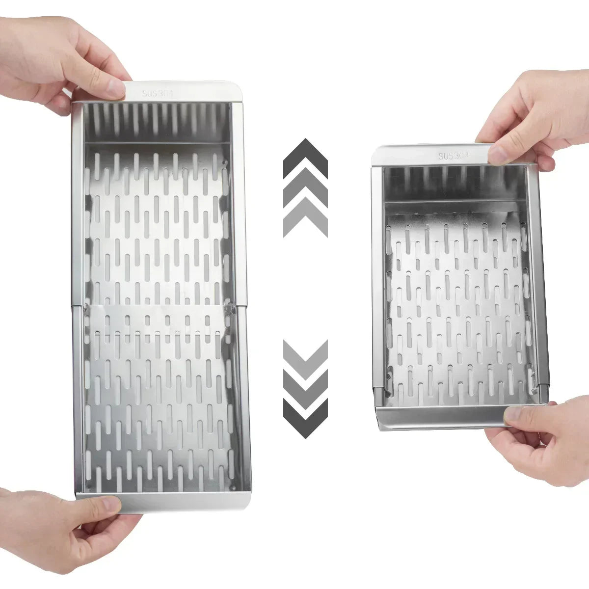 Compact Kitchen Stainless Steel Vegetable Colander Basket