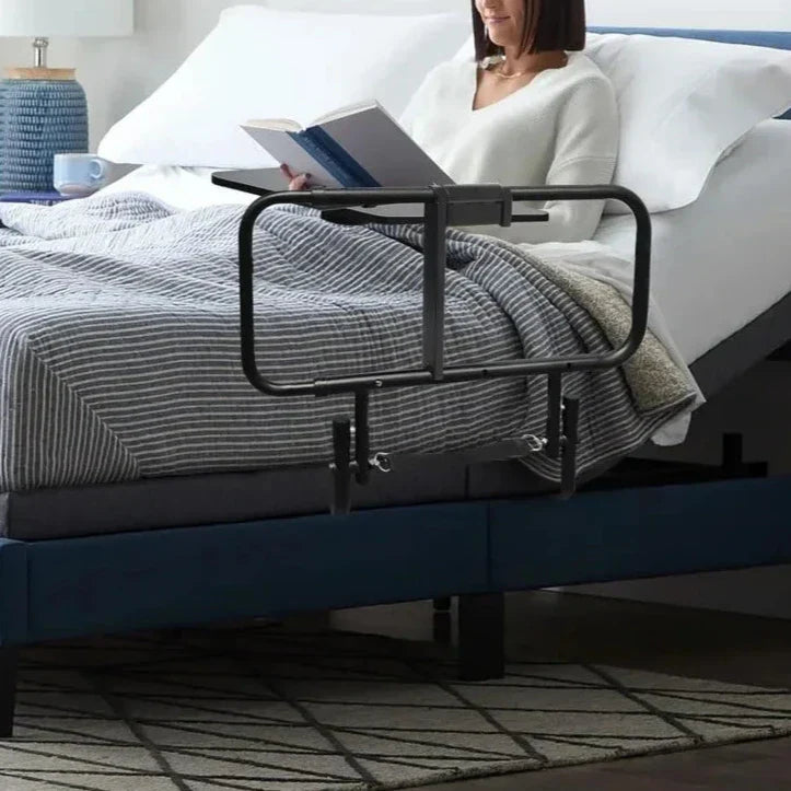 Elderly Bedside Assist Rail Folding Table - Luxicro