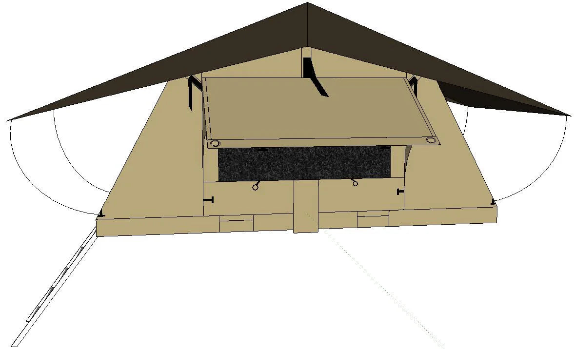 Simple Setup Weatherproof Collapsible Car Roof Tent