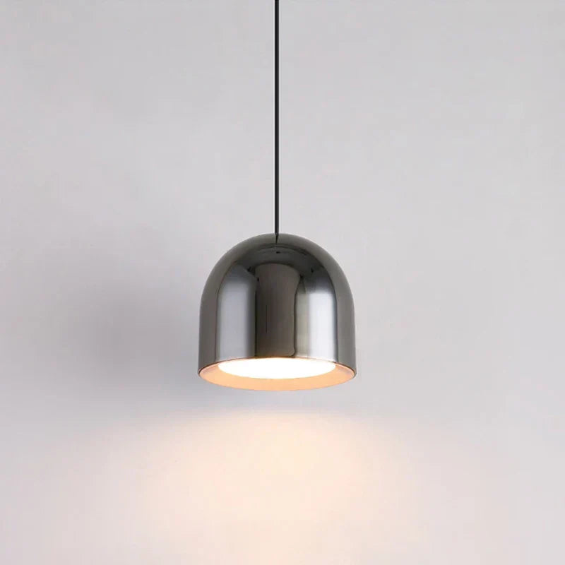 Sleek Aluminum Pendant Light with Clear Shade