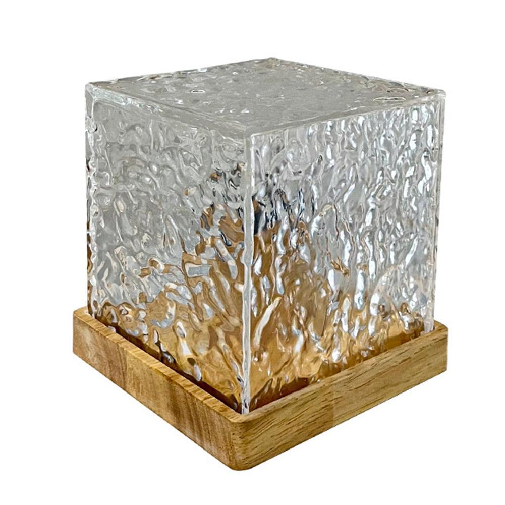 Glamorous Glass Nightstand Table Lamp