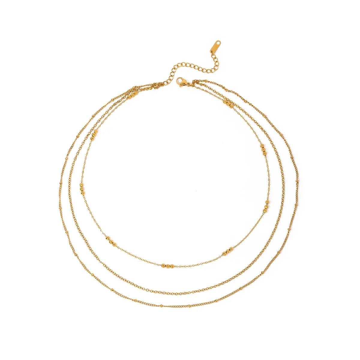 Elegant 18k Gold Layered Necklace Set