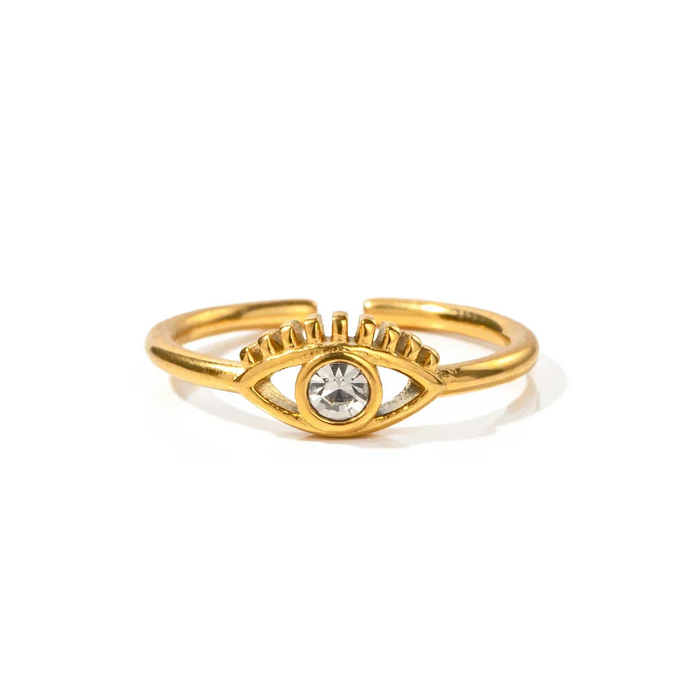 Premium 18k Gold Diamond Protection Ring