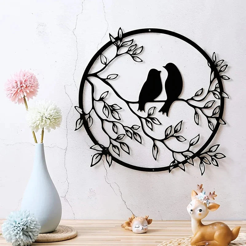 Rustic Bird Metal Wall Decor for Home and Garden - Luxicro