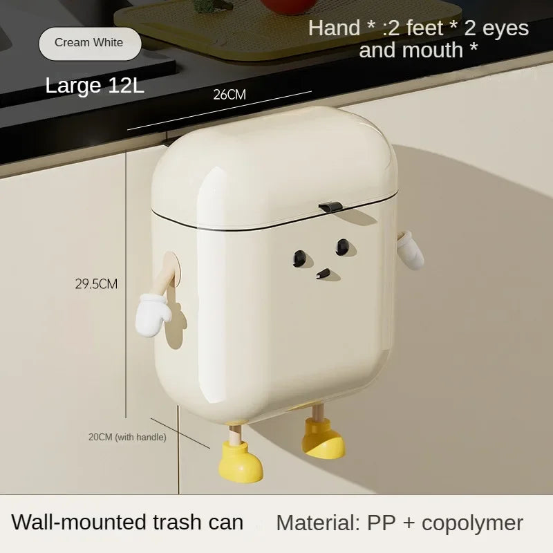 Humorous Quote Wall Mounted Waste Bin