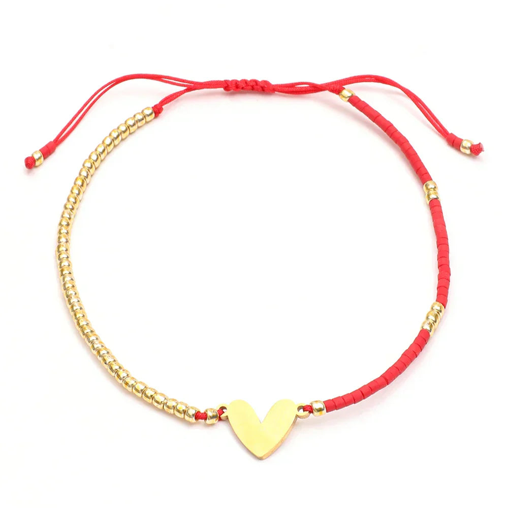 Dainty Crystal Love Charm Bracelet