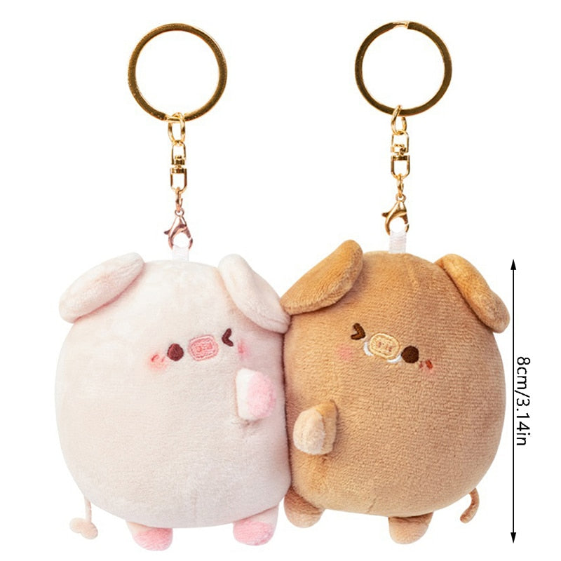 Adorable Bird Couple Soft Keychain Charm