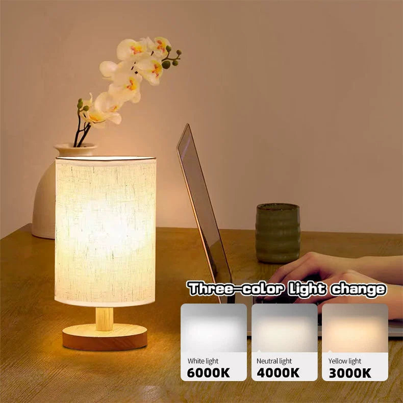 Traditional Wood Table Light Lamp
