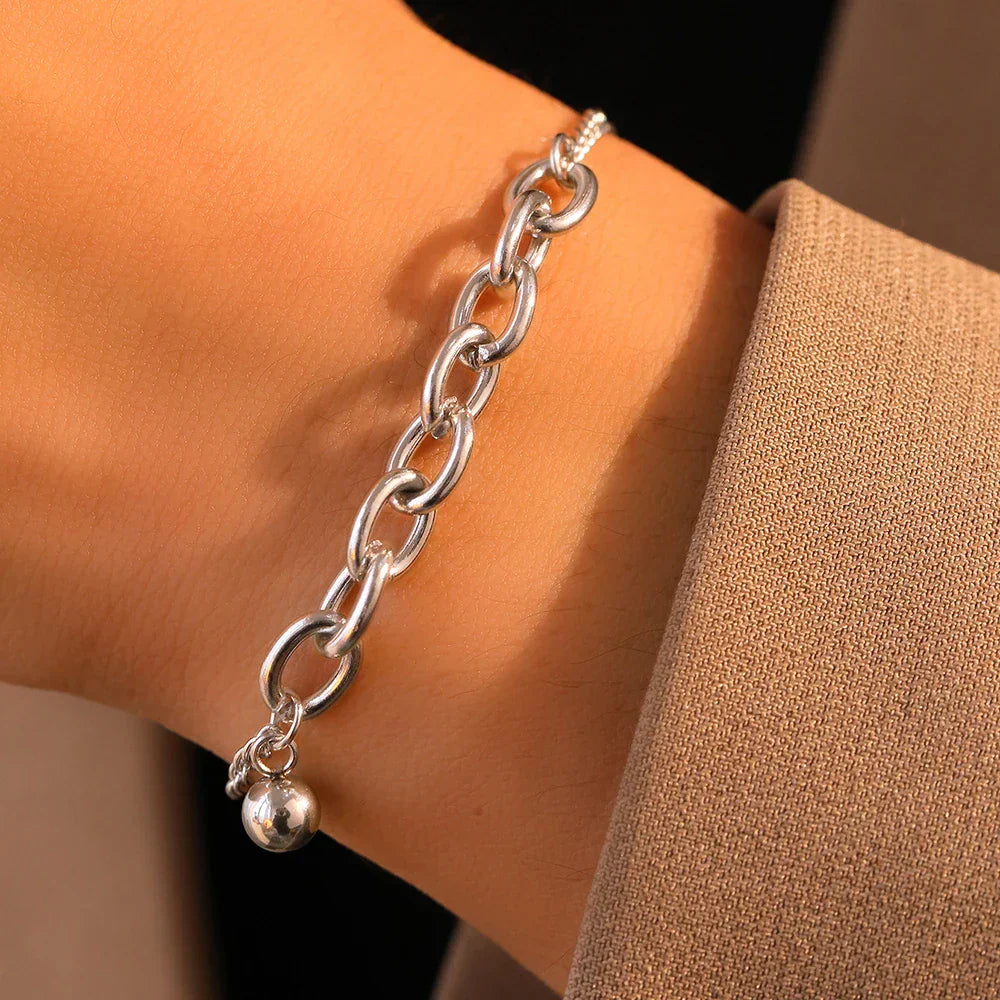 Delicate Link Paperclip Style Chain Bracelet