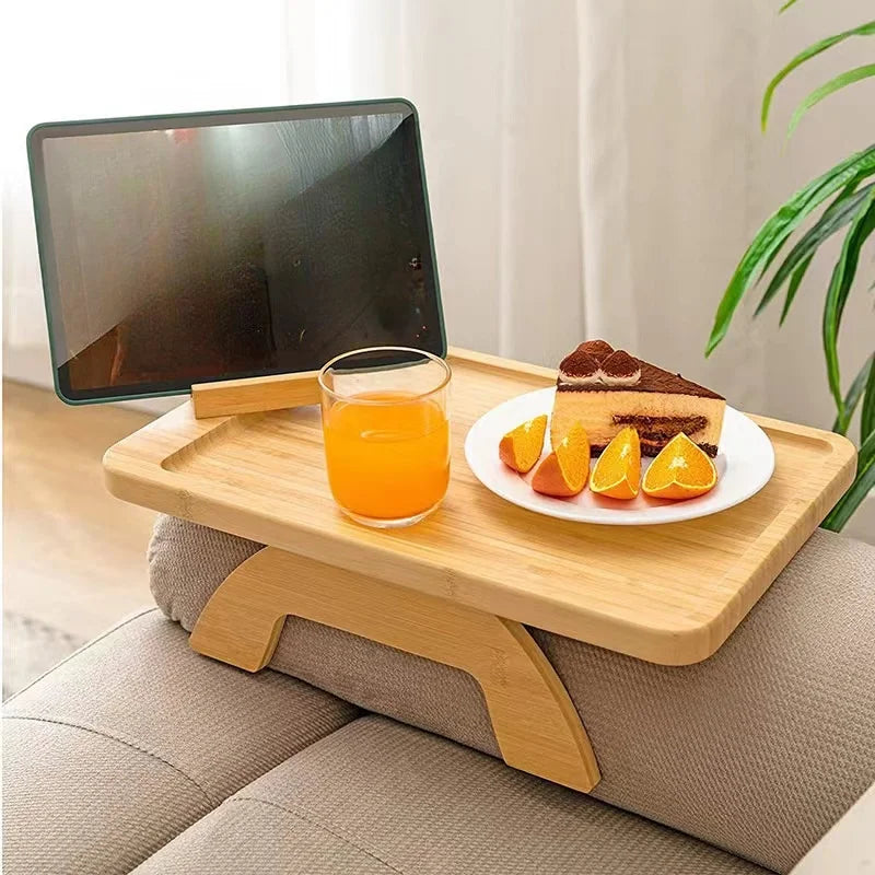 Compact Foldable Sofa Side Table Tray - Luxicro