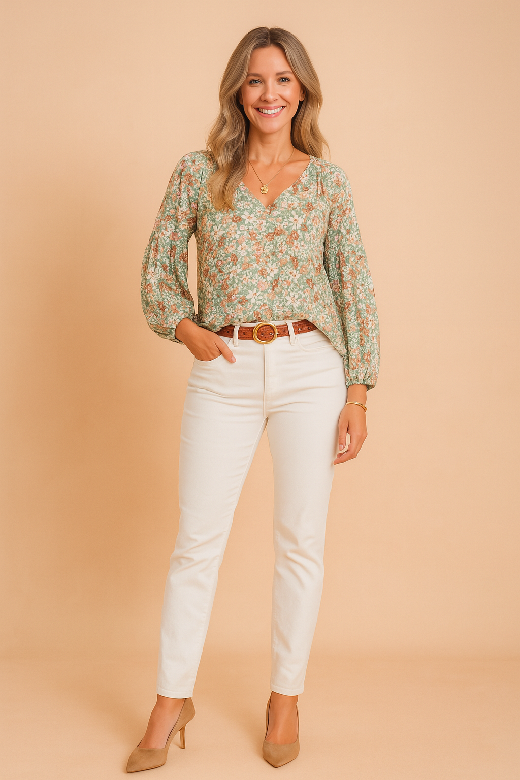 Chic Floral Women's Blouse