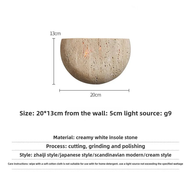 Rustic Rock LED Wall Lamp for Home Lighting - Luxicro