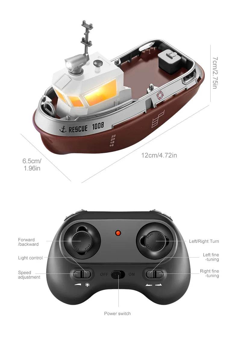 Small High Speed Remote Control Boat Toy