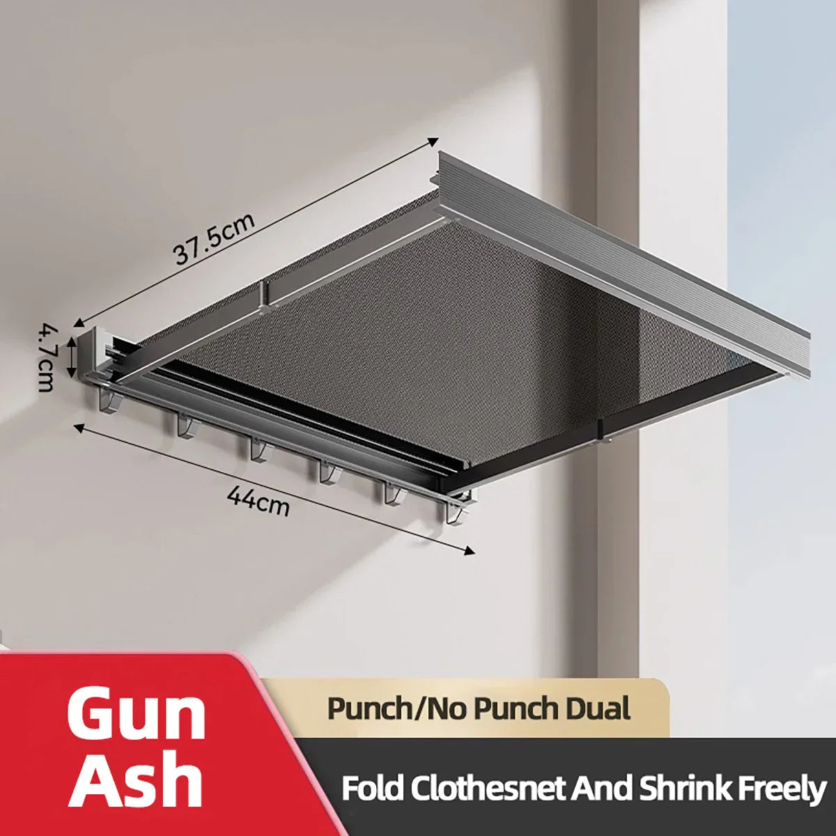 Compact Wall Mount Folding Drying Rack Shelf