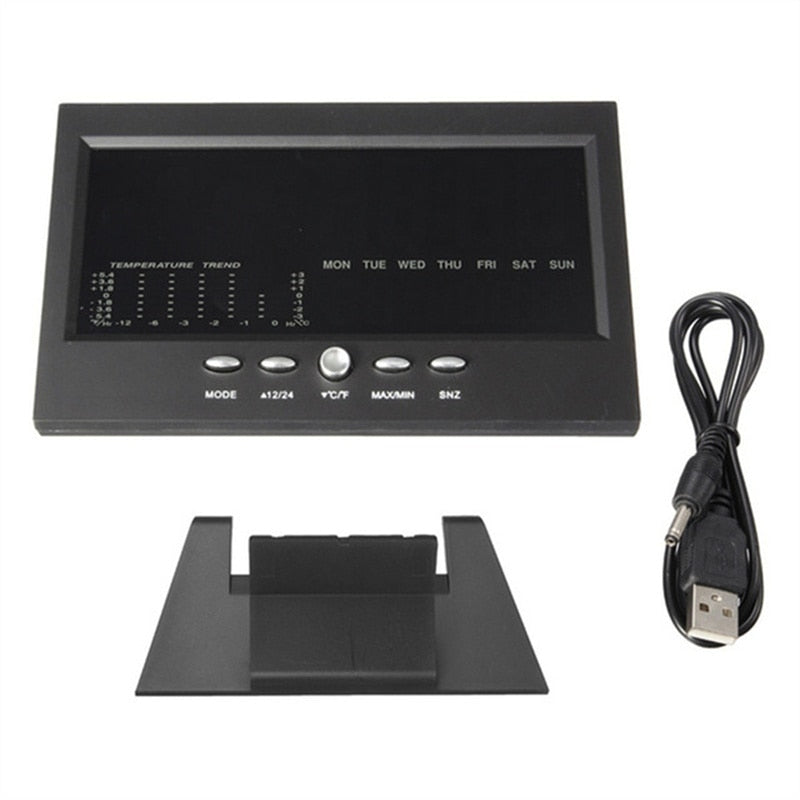 Electronic LED Clock Radio Weather Display - Luxicro
