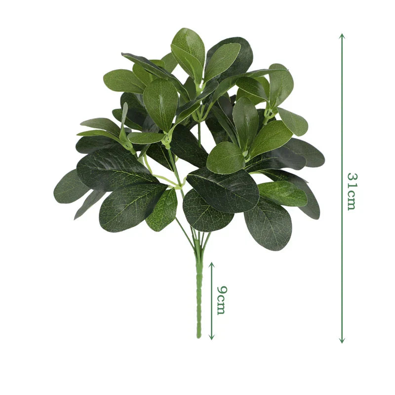 Realistic Indoor Plant with Stem and Leaves