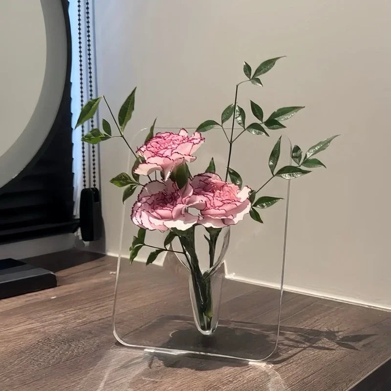 Elegant Clear Flower Vase Decoration