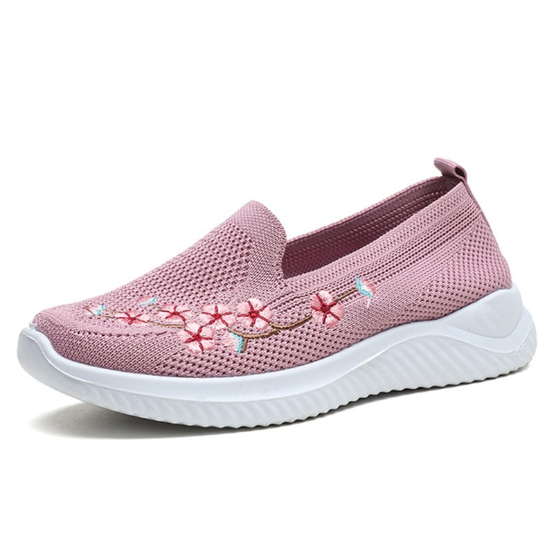 Lightweight Breathable Floral Sneakers
