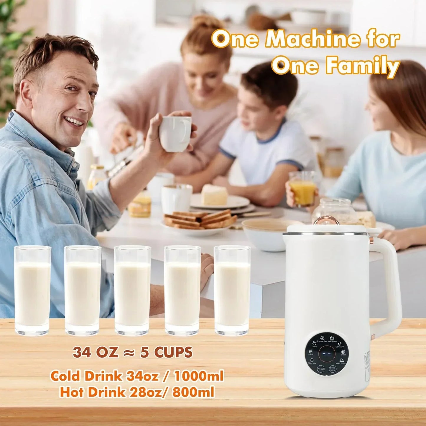 Easy Milk Maker Machine for Nuts, Oats, and Soy