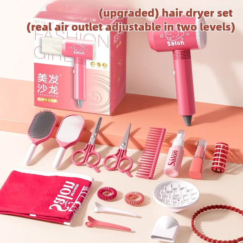 Fun Pink Kids Hair Play Set With Dryer & Accessories