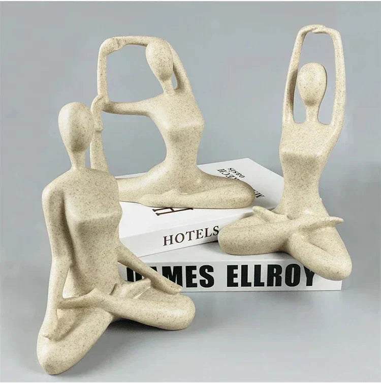 Tranquil Female Yoga Figurine - Resin Home Decor Statue