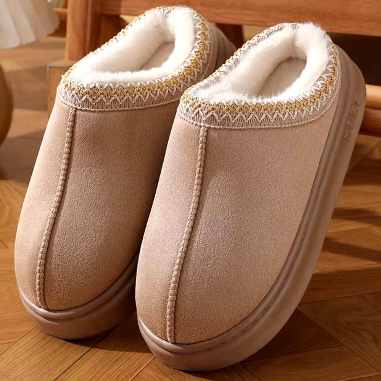 Cozy Sheepskin Indoor Slippers | Warm Wool Lined Shoes