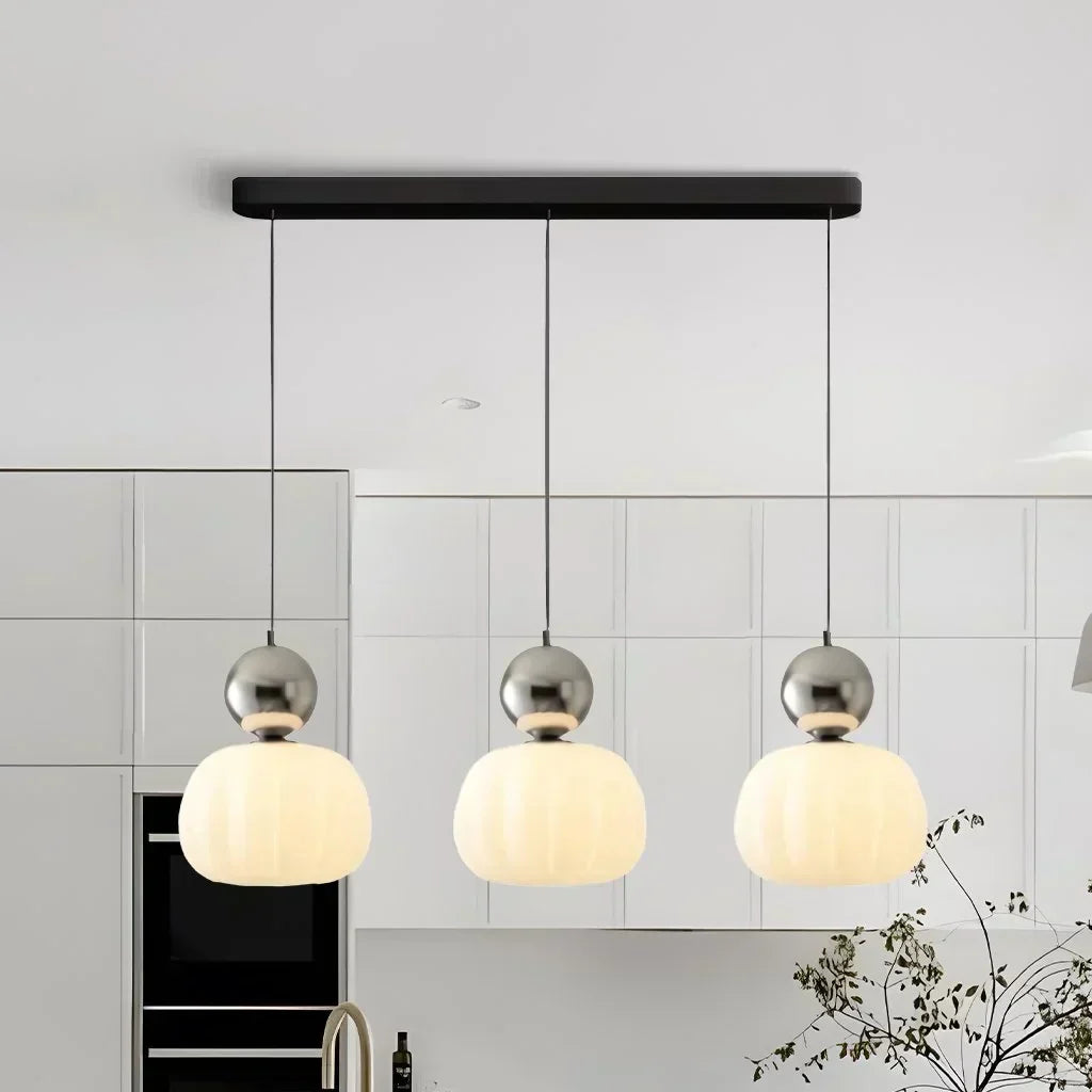 Elegant Art Deco Cream Pendant Hanging Light