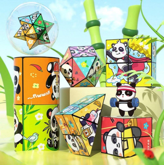 Colorful Folding Kids Play Cube Toy - Luxicro